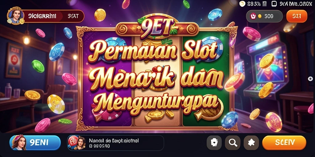 Tampilan gameplay Slot di 9ET yang penuh warna dan menarik.