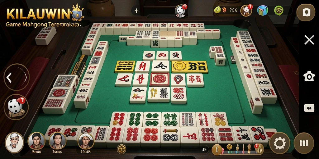 Tampilan gameplay menarik KILAUWIN dengan tantangan Mahjong.