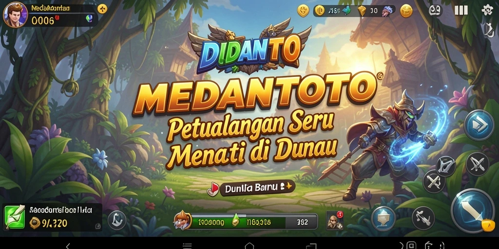 Tampilan menarik dari gameplay petualangan MEDANTOTO dengan karakter dan lokasi.