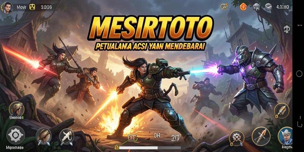 Tampilan gameplay MESIRTOTO yang mendebarkan dan penuh aksi.