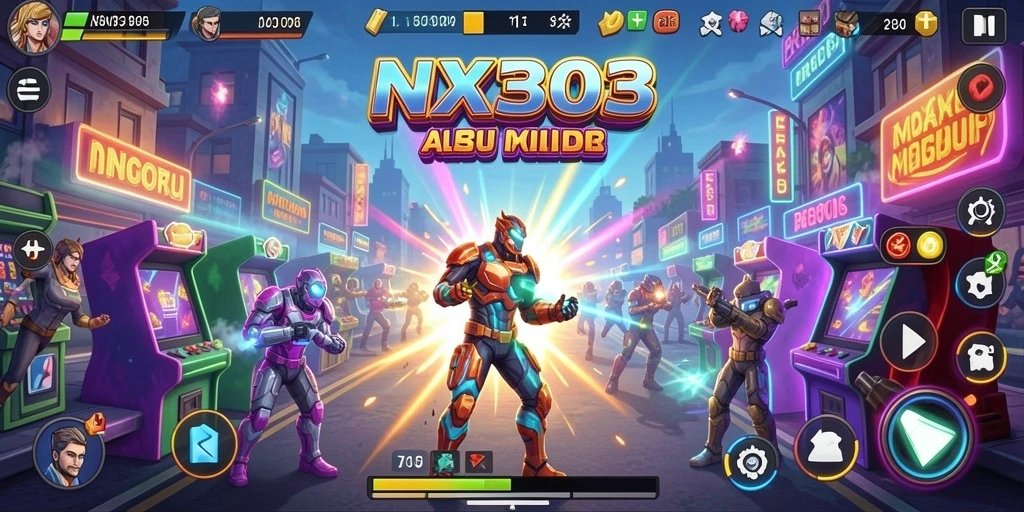 Tampilan gameplay seru dan berwarna dari NX303.
