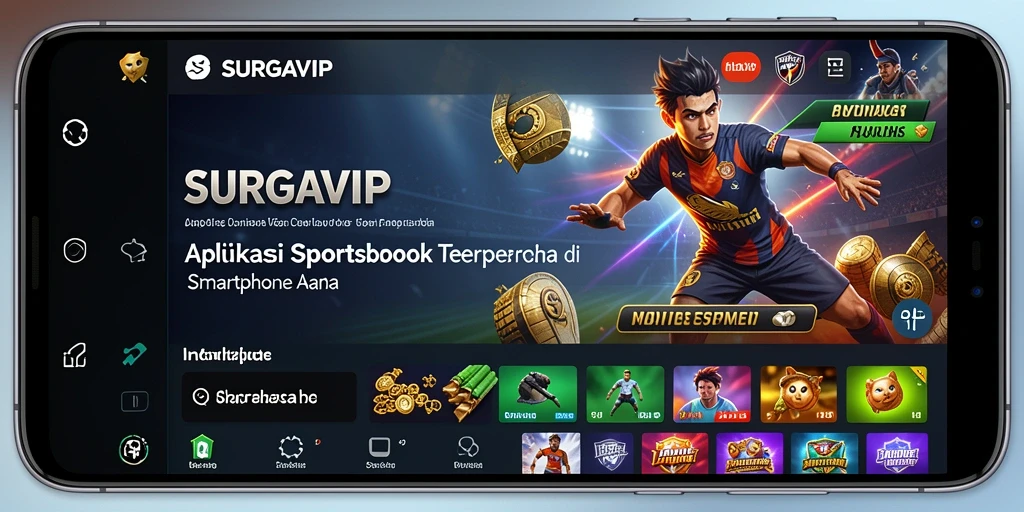 Tampilan gameplay Sportsbook pada aplikasi SURGAVIP yang interaktif dan menarik.