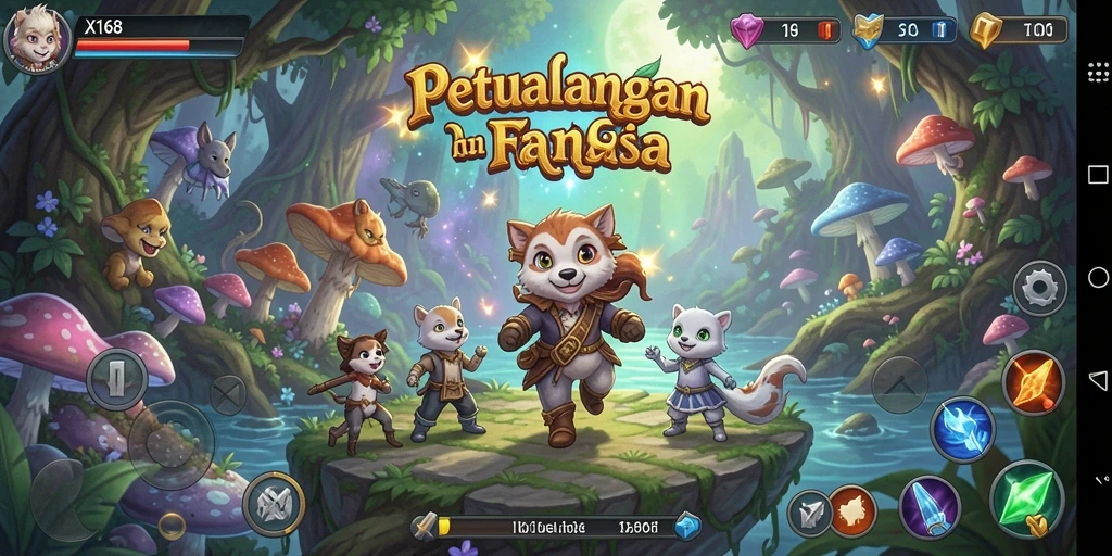 Tampilan gameplay X168 yang menakjubkan dan penuh warna.